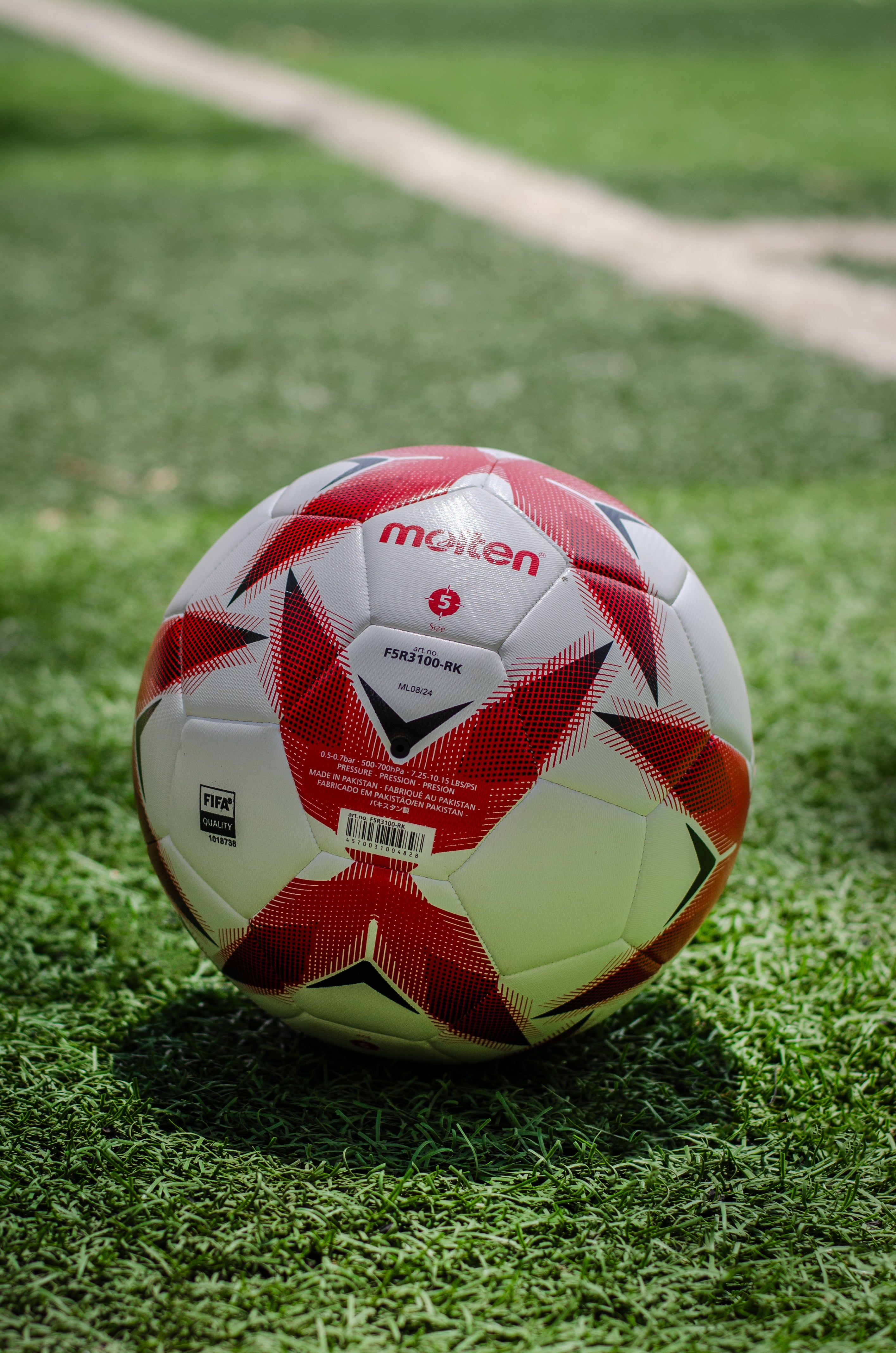 Balón de Fútbol Molten 5F5R3100-RK Rojo-Negro