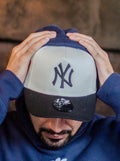 New Era NY blanca visera negra