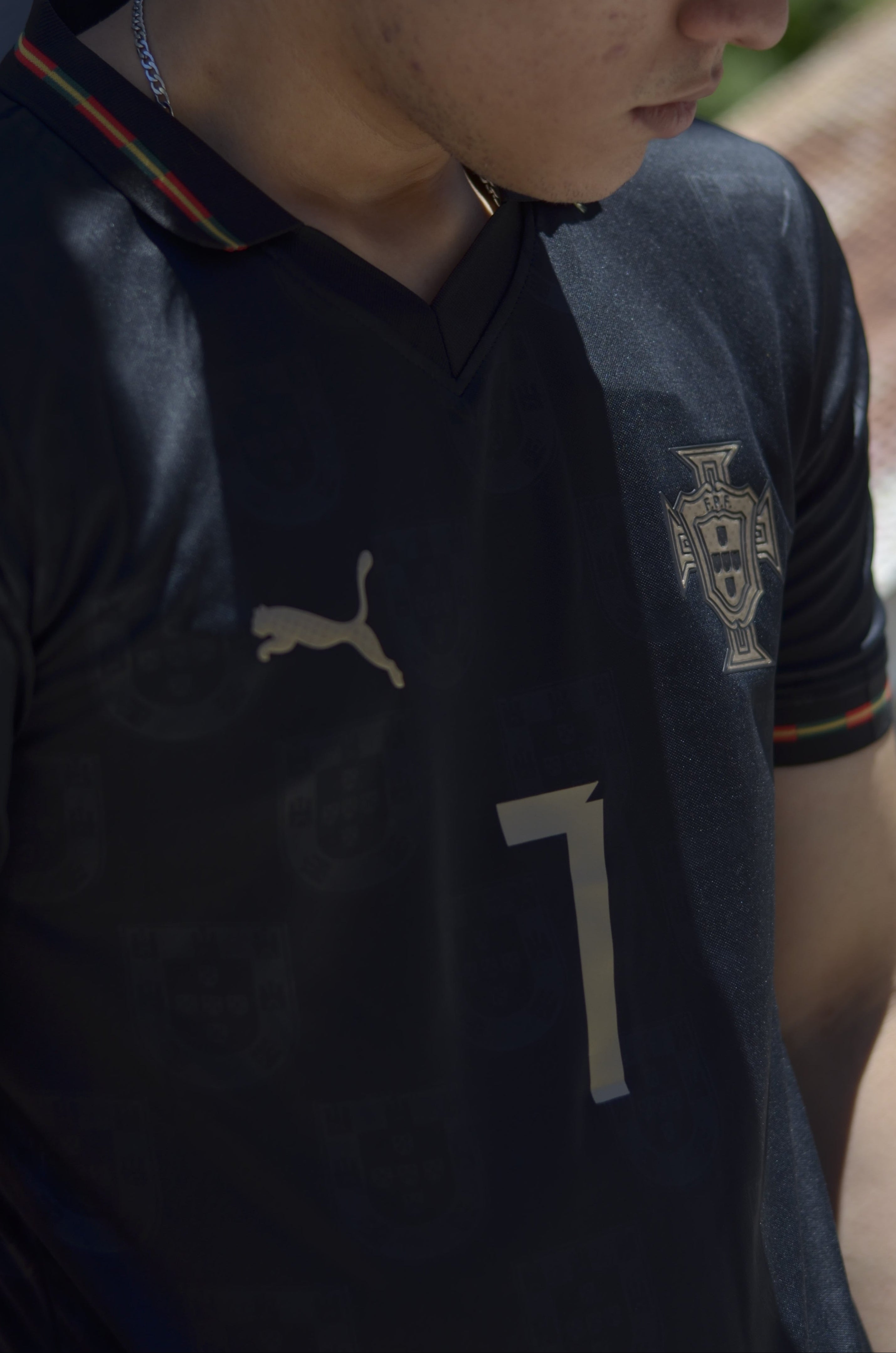 Camisa Portugal Alternativa Black 2026 Ronaldo 7 Versión Jugador