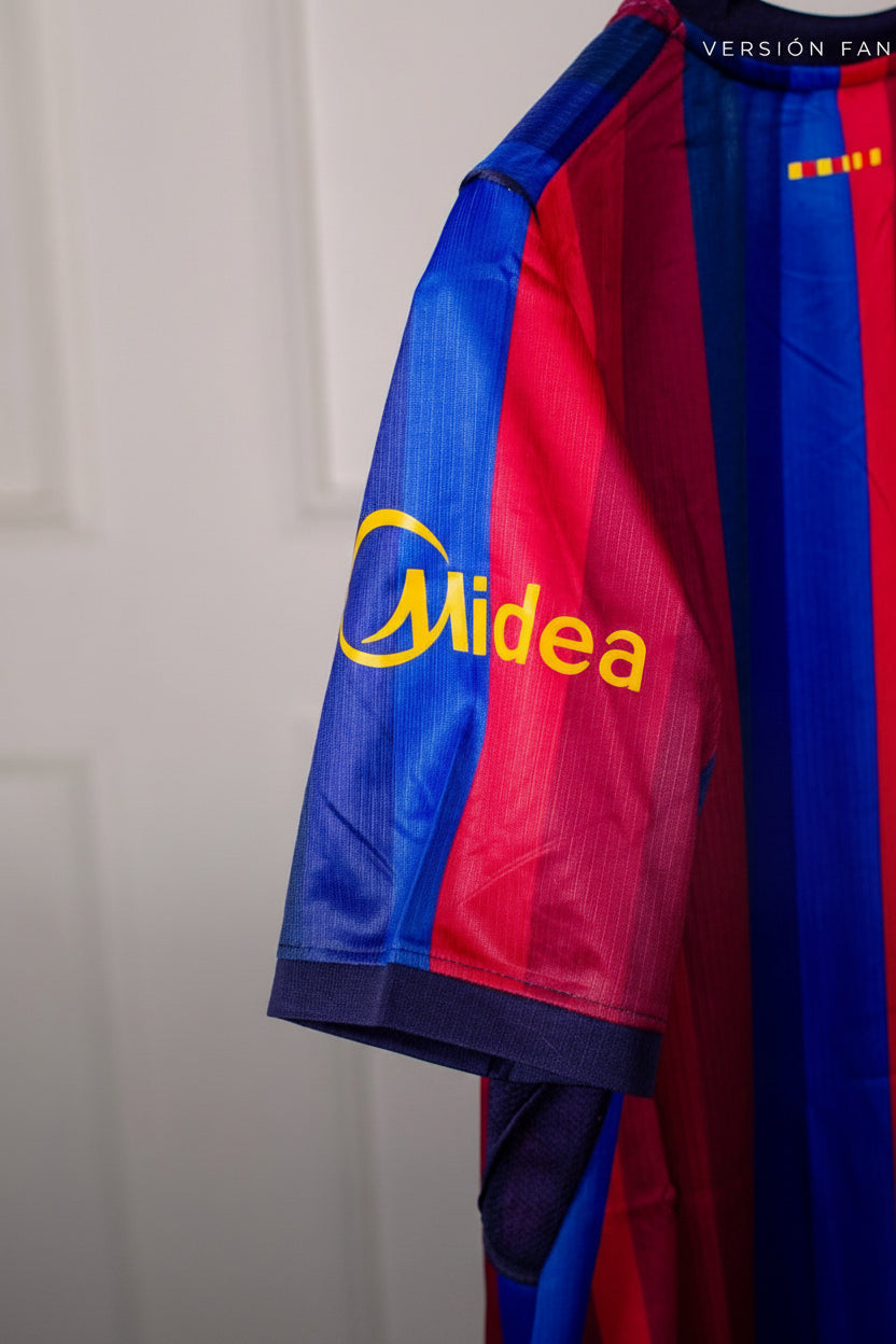 Camisa Barcelona Local 26-27 Versión Fan